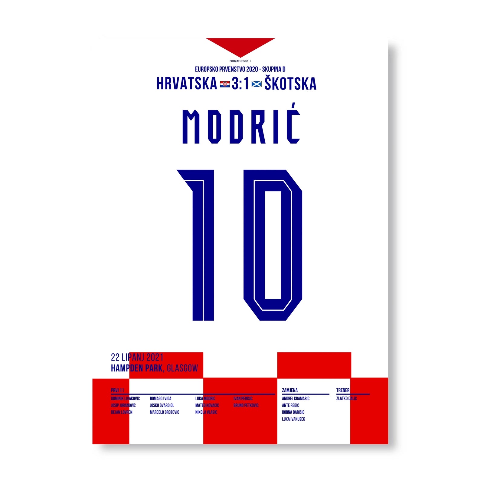 Modric with a wonder goal against Scotland at Euro 2021