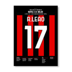 0 zu 4! Leao und Milan nehmen das Diego Armando Maradona ein Fußball Poster mit Rahmen