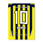 Alex dreht das Derby gegen Besiktas mit einem Hattrick in Fener´s Meistersaison Fußball Poster mit Rahmen