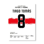 Tiago Tomas schickt Stuttgart per Hacke erneut nach Berlin Fußball Poster mit Rahmen