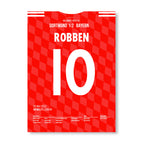 Robben schießt die Bayern zum Champions League Sieg Fußball Poster mit Rahmen