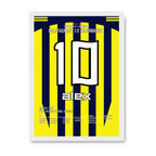 Alex dreht das Spiel im 1. Derby in der Türk Telekom Arena Fußball Poster mit Rahmen