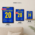 Alajbegovic X Bajraktarevic WM 2026 Quali - 1+1 Set Fußball Poster mit Rahmen