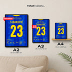 Tabaković Ausgleichstreffer vs Italien lässt das Bilino Polje beben Fußball Poster mit Rahmen