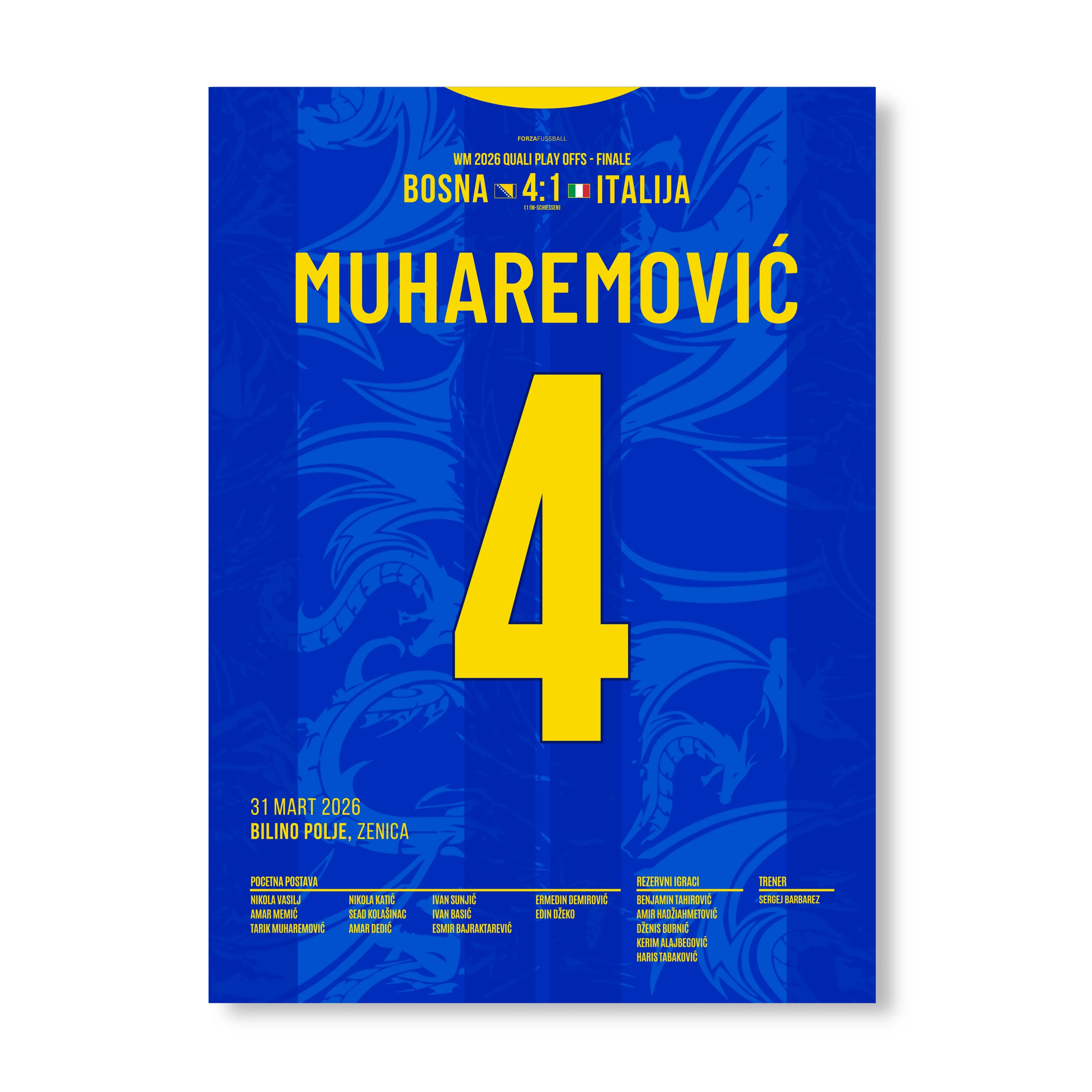 Muharemovic mit einer Monster Performance vs Italien