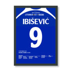 Ibiševic schießt Bosnien zur 1.WM Teilnahme der Geschichte Fußball Poster mit Rahmen