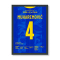 Muharemovic mit einer Monster Performance vs Italien Fußball Poster mit Rahmen