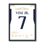 Vini Jr entscheidet den Supercup El Clasico per Hattrick Fußball Poster mit Rahmen