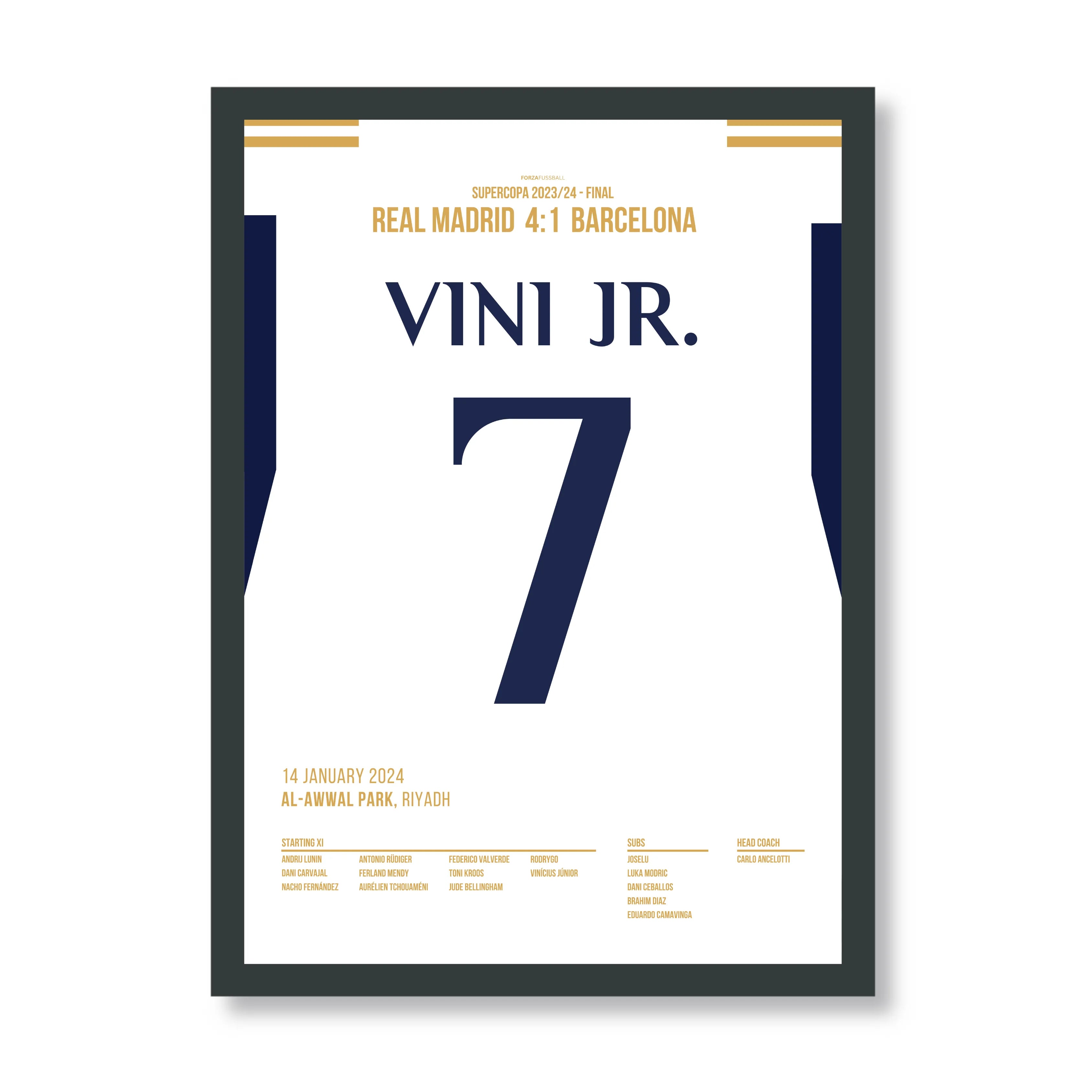 Vini Jr entscheidet den Supercup El Clasico per Hattrick