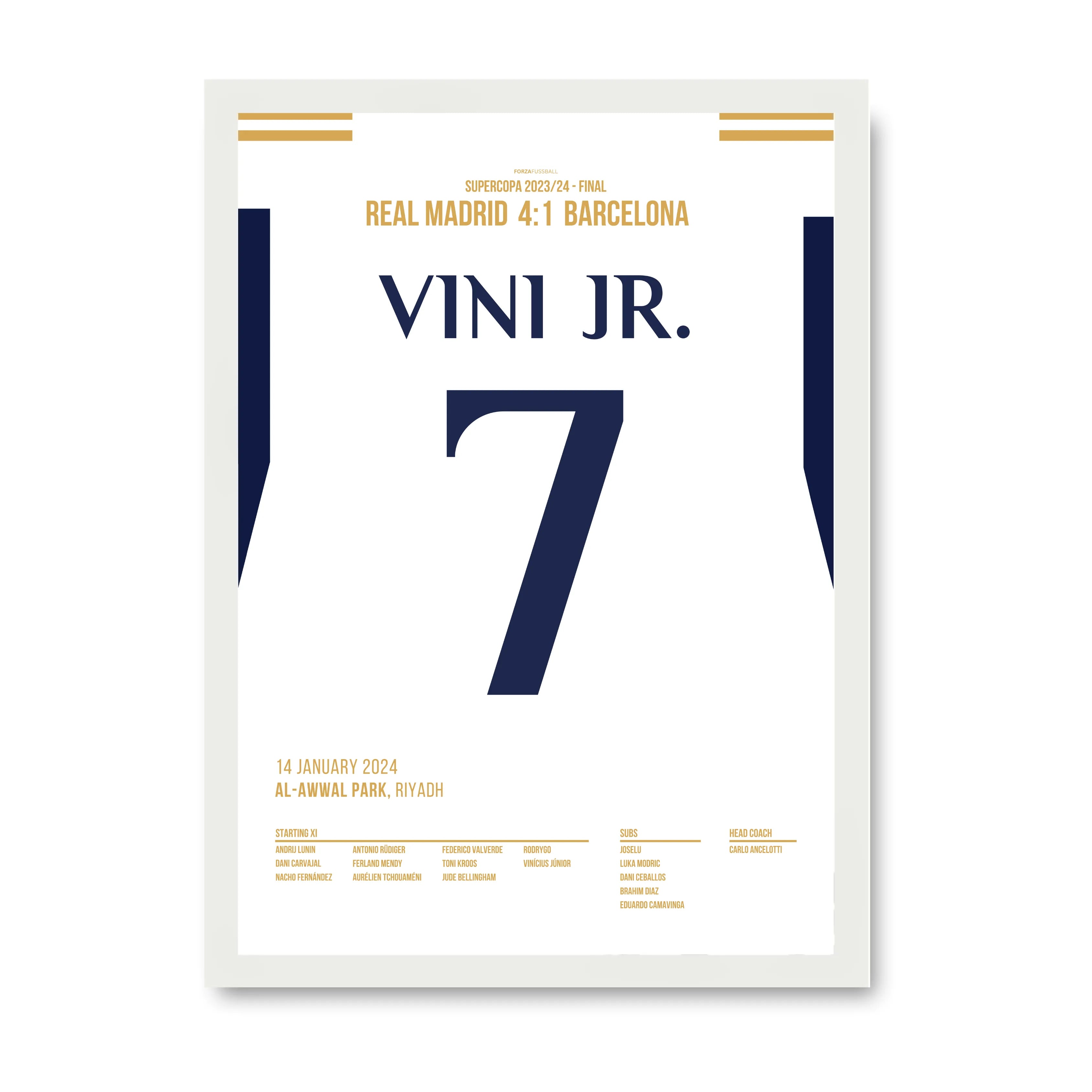 Vini Jr entscheidet den Supercup El Clasico per Hattrick