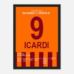Mauro Icardi schießt Besiktas im Derby mal wieder ab Fußball Poster mit Rahmen