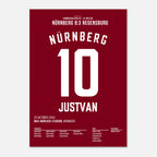 Justvan mit Hattrick beim 8:3 Sieg über Regensburg Fußball Poster mit Rahmen