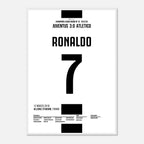 Ronaldo mit Hattrick auf Ansage gegen Atletico Fußball Poster mit Rahmen