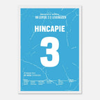 Hincapié mit dem Last Minute Siegtreffer gegen Leipzig Fußball Poster mit Rahmen