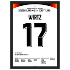 Florian Wirtz eröffnet das Schützenfest bei der EM gegen Schottland Fußball Poster mit Rahmen