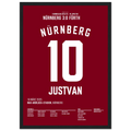 Justvan und der Club demontieren FÜ im Derby Fußball Poster mit Rahmen