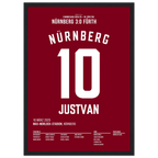 Justvan und der Club demontieren FÜ im Derby Fußball Poster mit Rahmen