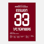 Esswein und der Club besiegen Schalke mit 3:0 Fußball Poster mit Rahmen