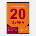 Gabriel Sara trifft zum Derbysieg für Galatasaray Fußball Poster mit Rahmen