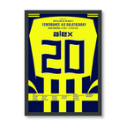 Alex führt Fener zum 4:0 Derbysieg gegen Gala Fußball Poster mit Rahmen