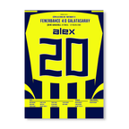 Alex führt Fener zum 4:0 Derbysieg gegen Gala Fußball Poster mit Rahmen