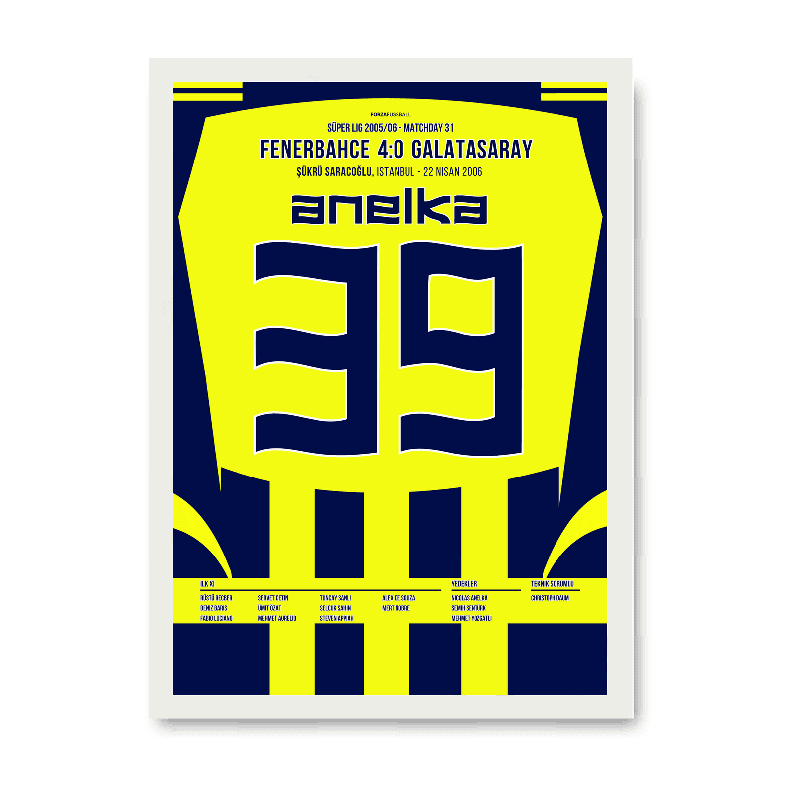 Nicolas Anelka mit dem 4:0 zum Derbysieg gegen Galatasaray