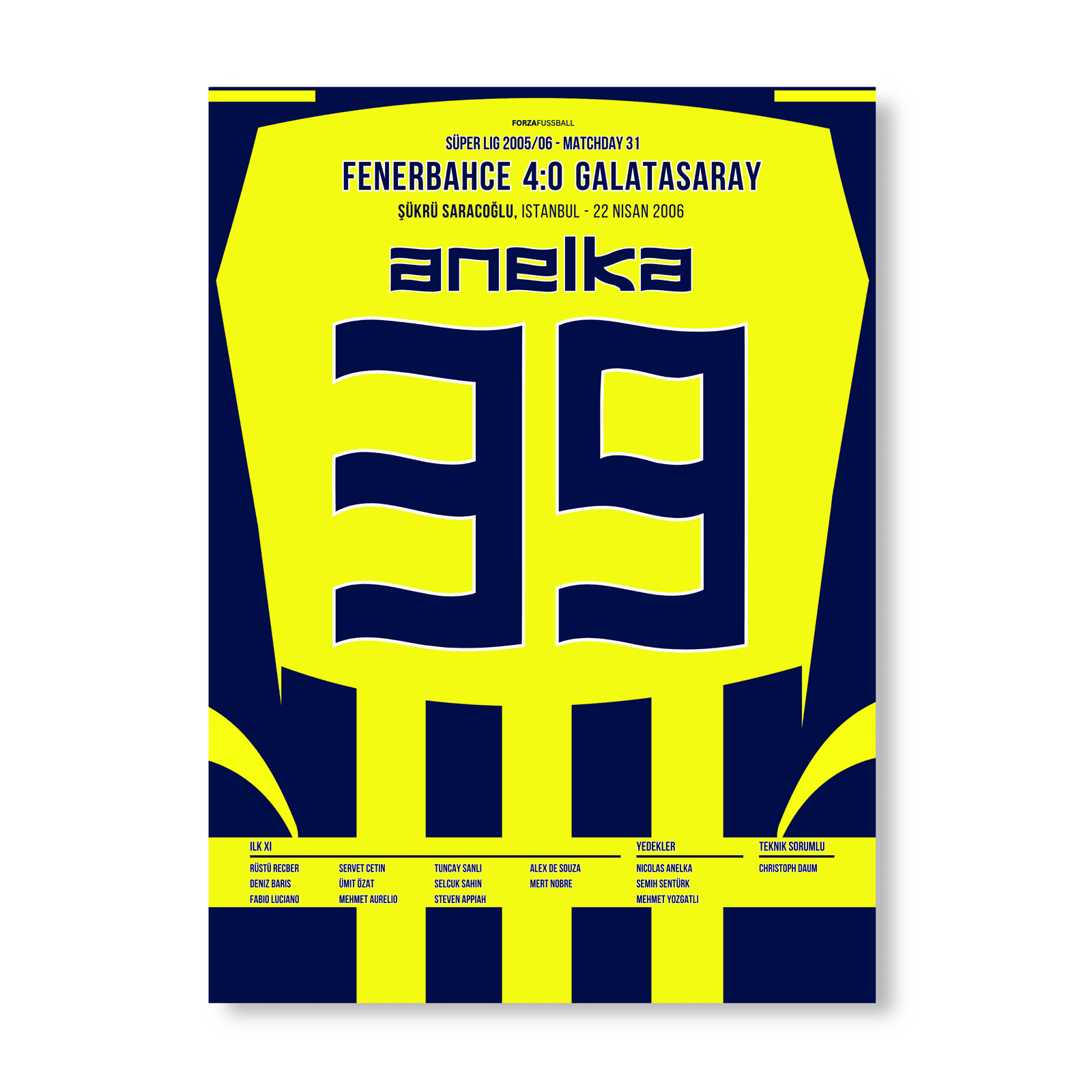 Nicolas Anelka mit dem 4:0 zum Derbysieg gegen Galatasaray