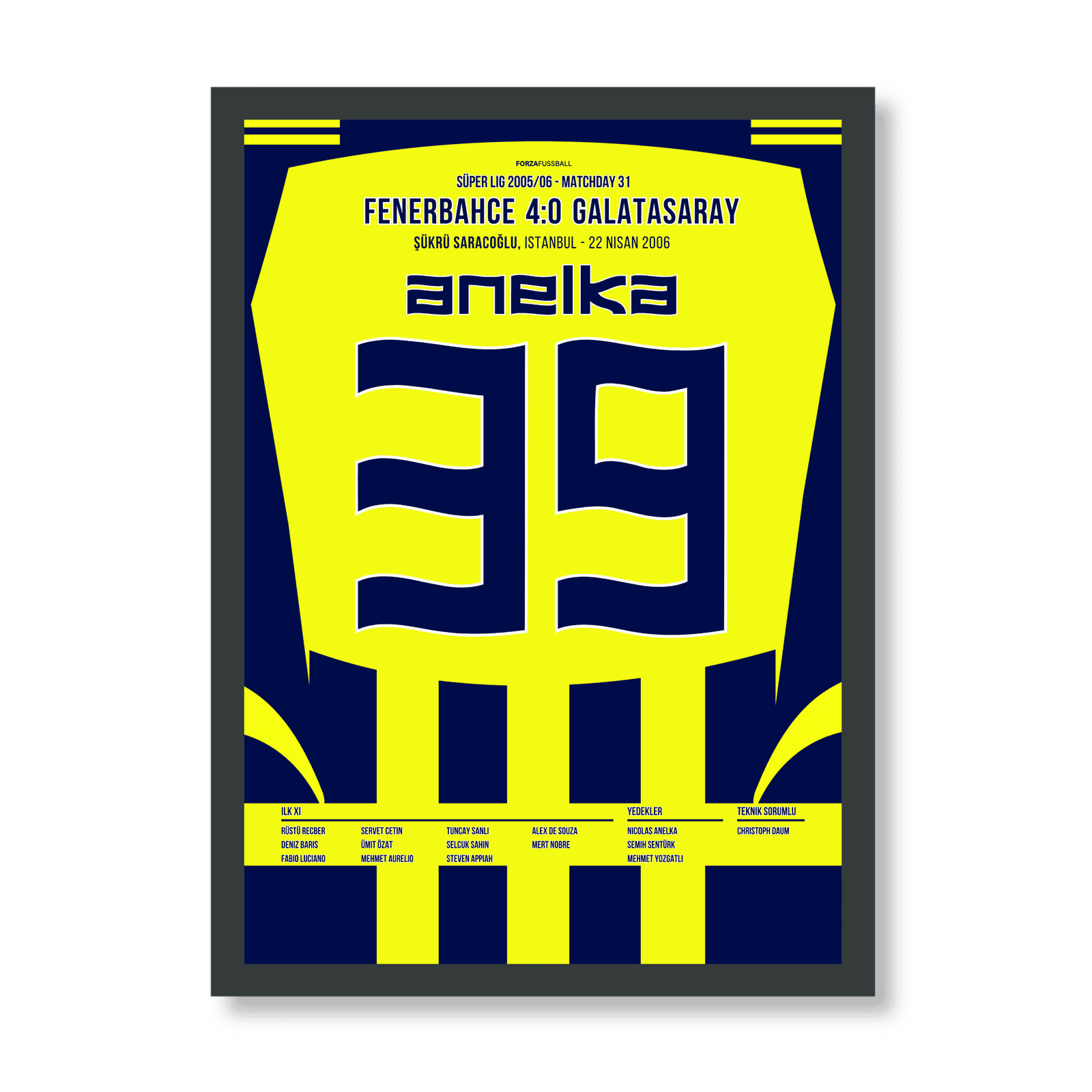 Nicolas Anelka mit dem 4:0 zum Derbysieg gegen Galatasaray