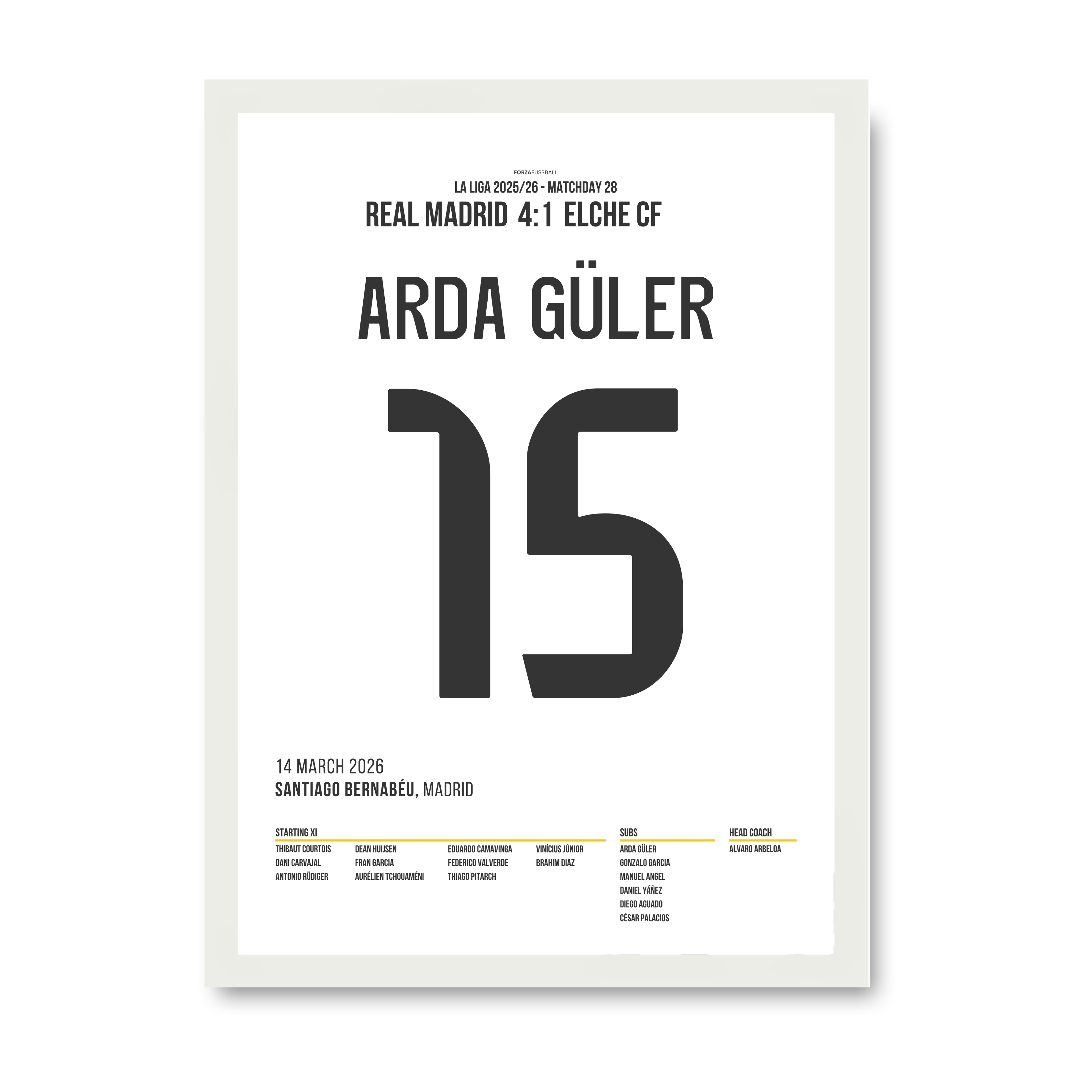 Arda Güler mit dem Tor des Jahres aus fast 70 Metern