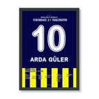 Arda Güler mit Vorlage zum Sieg gegen Trabzonspor Fußball Poster mit Rahmen
