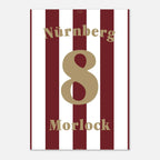 Max Morlock - 125 Jahre FCN Fußball Poster mit Rahmen