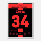 Xhaka krönt Leverkusen´s Jahrhundert Saison in Berlin Fußball Poster mit Rahmen