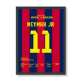 Neymar sichert Barca das Triple gegen Juve Fußball Poster mit Rahmen