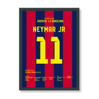 Neymar sichert Barca das Triple gegen Juve Fußball Poster mit Rahmen