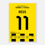 Reus mit dem Spiel seines Lebens gegen Malaga Fußball Poster mit Rahmen