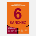 Davinson Sanchez rettet Gala per Fallrückzieher gegen Fener Fußball Poster mit Rahmen