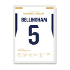 Jude Bellingham entscheidet den Clasico in der Nachspielzeit Fußball Poster mit Rahmen