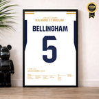 Jude Bellingham entscheidet den Clasico in der Nachspielzeit Fußball Poster mit Rahmen