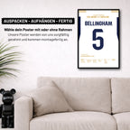 Jude Bellingham entscheidet den Clasico in der Nachspielzeit Fußball Poster mit Rahmen