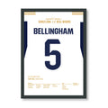 Bellingham verstummt das Camp Nou in der letzten Minute Fußball Poster mit Rahmen