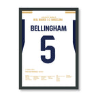 Jude Bellingham entscheidet den Clasico in der Nachspielzeit Fußball Poster mit Rahmen