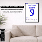 Benzema mit Hattrick an der Stamford Bridge Fußball Poster mit Rahmen