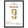 Karim Benzema Ballon D´OR 2022 Fußball Poster mit Rahmen