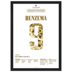 Karim Benzema Ballon D´OR 2022 Fußball Poster mit Rahmen
