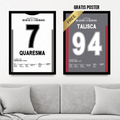 Quaresma X Talisca - 1+1 Set Fußball Poster mit Rahmen