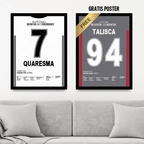 Quaresma X Talisca - 1+1 Set Fußball Poster mit Rahmen