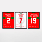 Marokko WM 2022 Bundle Fußball Poster mit Rahmen