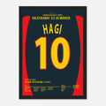 Hagi mit dem Traumtor zum Sieg gegen Monaco Fußball Poster mit Rahmen