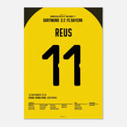 Marco Reus schießt die Bayern aus dem Stadion Fußball Poster mit Rahmen