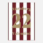 Enrico Valentini - 125 Jahre FCN Fußball Poster mit Rahmen